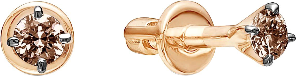 

Серьги-пусеты из красного золота с бриллиантом Vesna jewelry 4059-151-09-00, 4059-151-09-00
