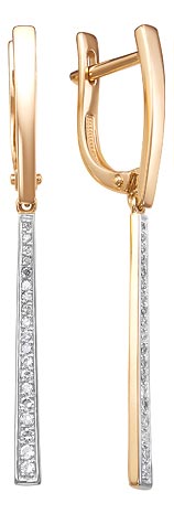 

Серьги из красного золота с бриллиантом Ювелирные традиции S112-5442, S112-5442