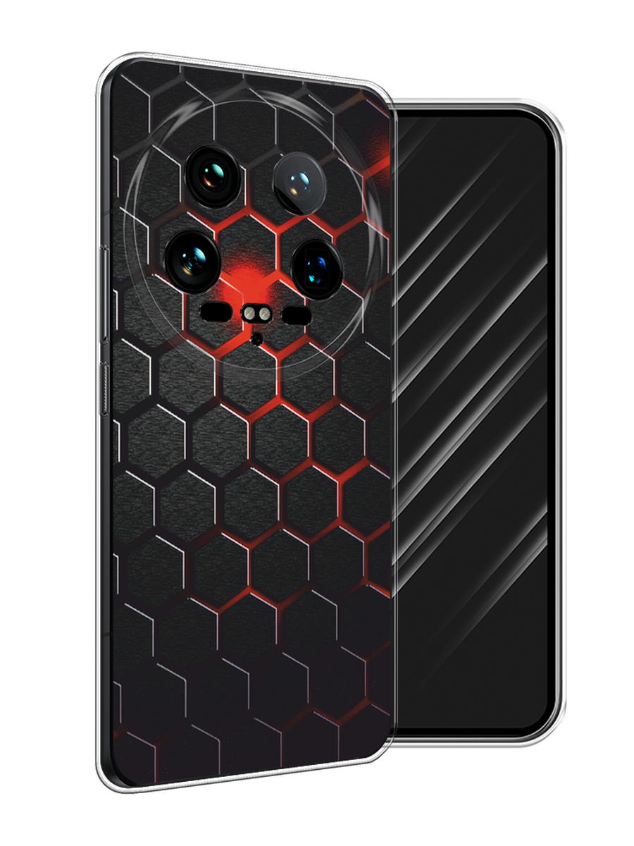 

Чехол Awog на Xiaomi 14 Ultra "Фон соты красные", Красный;черный, 321850-1