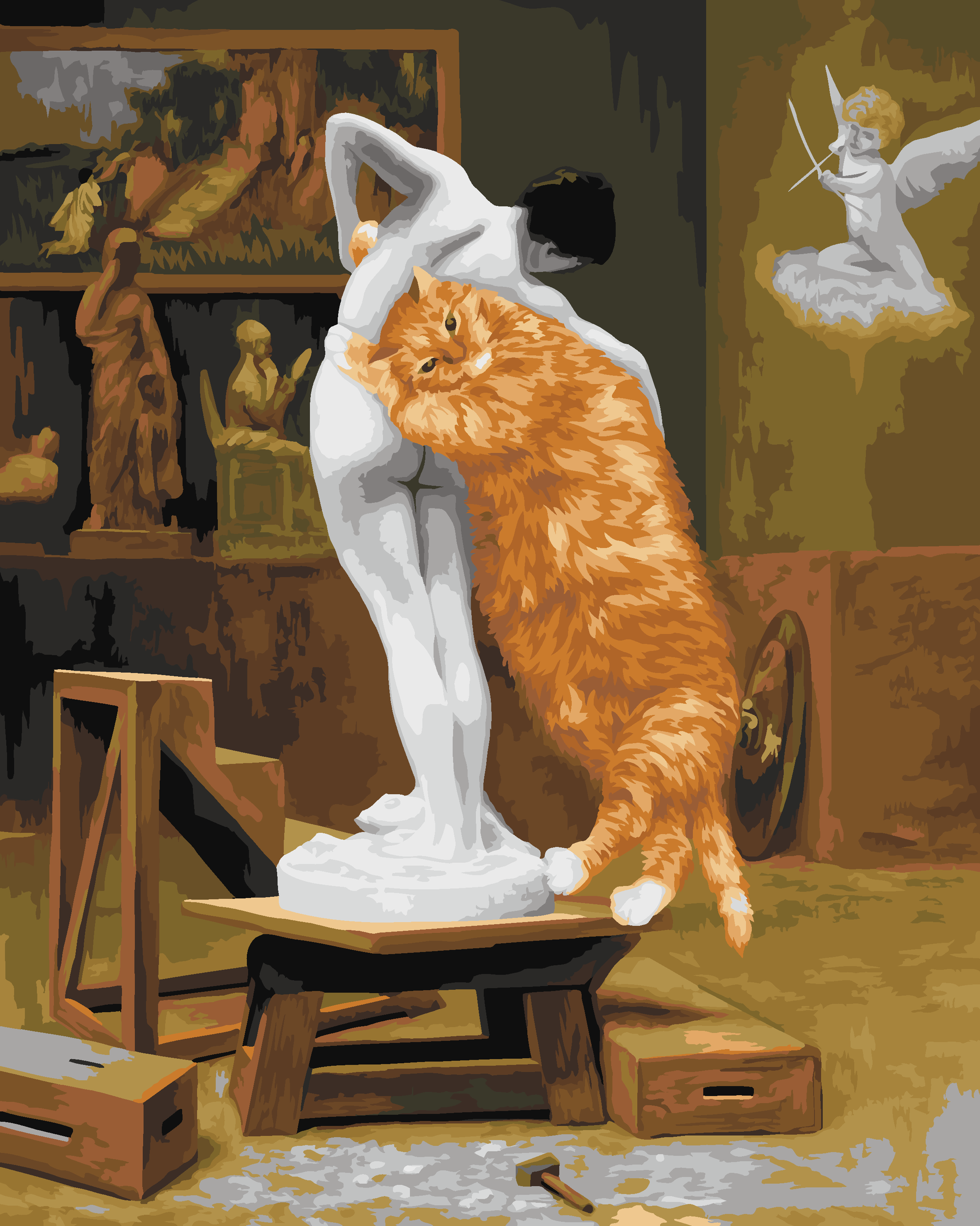 Кот изображает человека. Кот в доме хозяин. Робот кот. Яйца кота. Кошка иллюстрация.