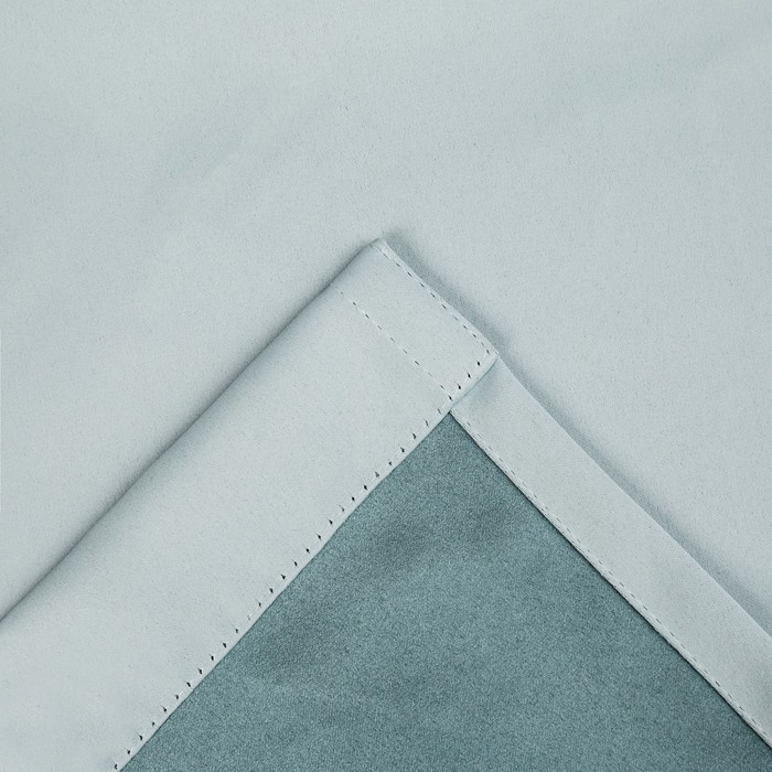 Штора портьерная Этель 145x265 см, двусторонний блэкаут, цвет Голубой, пл. 240 г/м