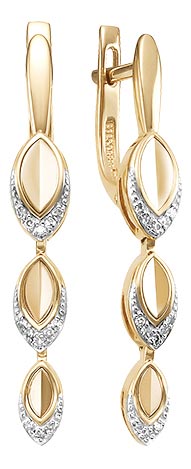 

Серьги из красного золота с бриллиантом Ювелирные традиции S113-5740, S113-5740