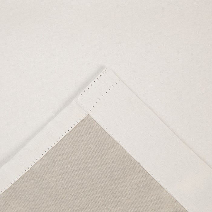 Штора портьерная 'Этель' 145x265 см, двусторонний блэкаут, цвет Белый, пл. 240 г/м