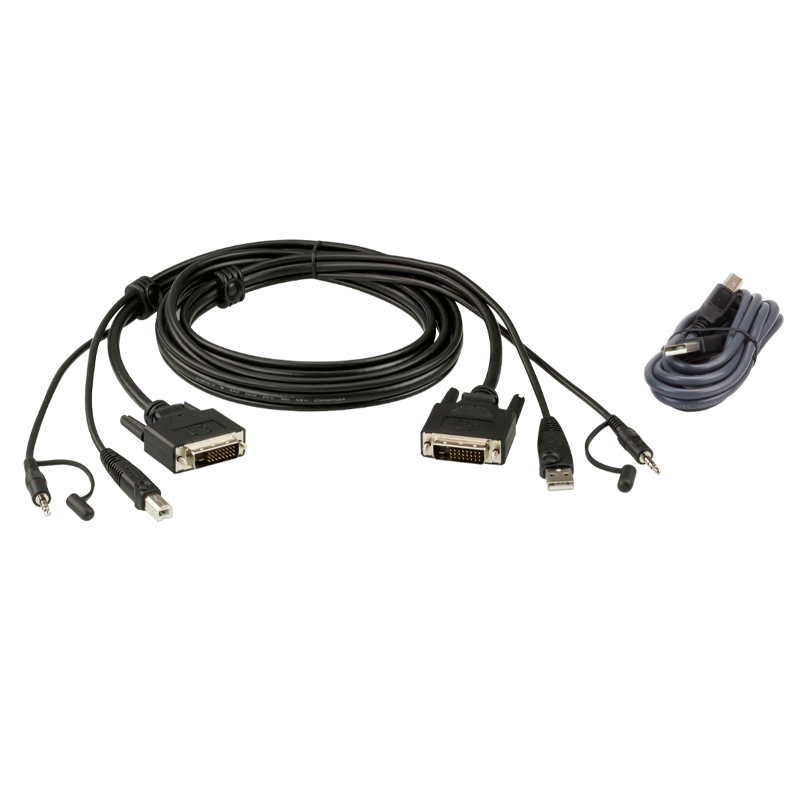

Кабель Aten DVI/USB A/Jack - DVI/USB B/Jack вилка-вилка м (2L-7D02UDX2) черный