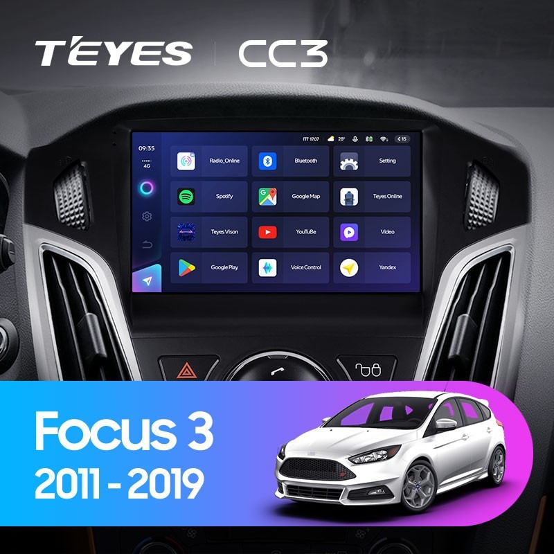 Штатная магнитола Teyes CC3 432 Ford Focus 3 2011-2019 3720000₽
