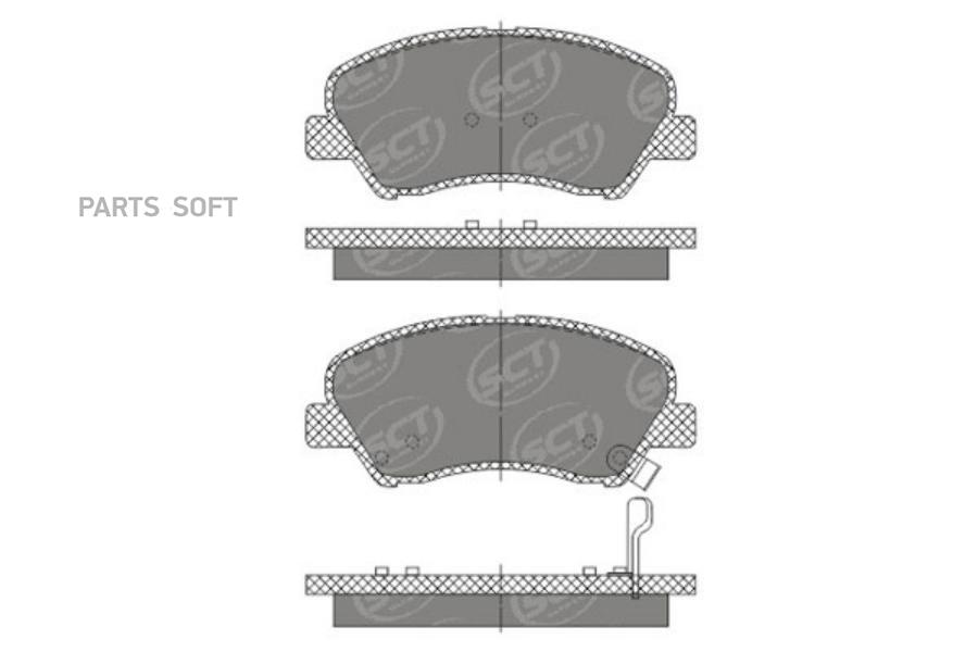 SCT GERMANY SP667 Колодки торм. перед. HYUNDAI SOLARIS 10-.12-.KIA RIO III 11-.12- () 1шт