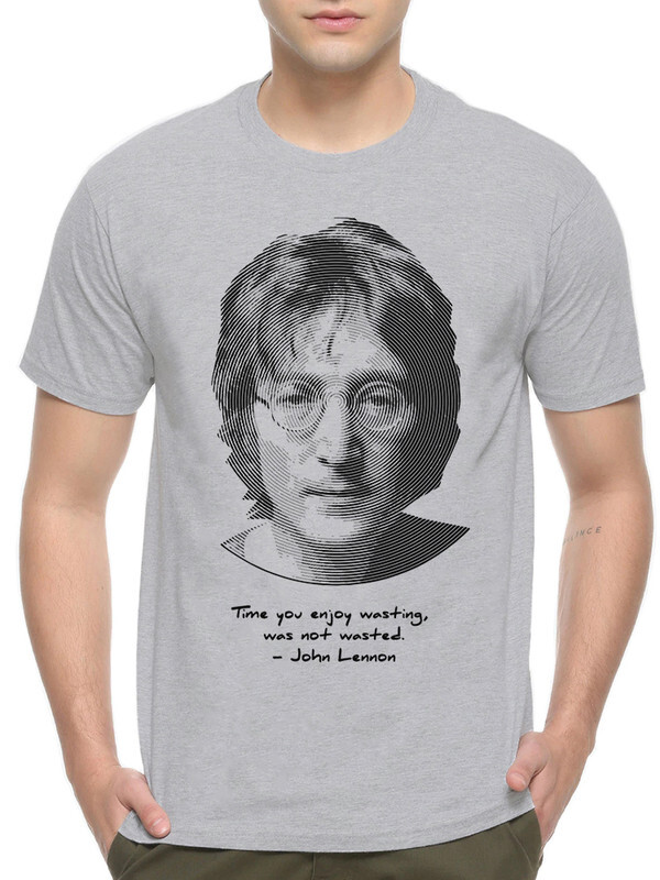 

Футболка мужская Dream Shirts Джон Леннон - John Lennon серая XL, Серый, Джон Леннон - John Lennon
