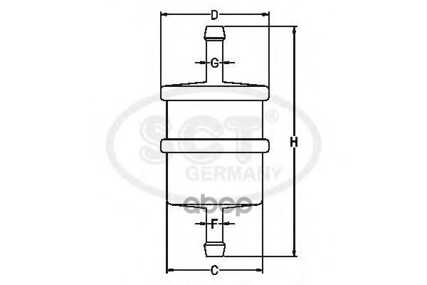 Топливный Фильтр Ford Fusion 1.4/1.6 02-12/Fiesta V 01-08/Mazda 2 1.25/1.4/1.6 03- SCT ST4