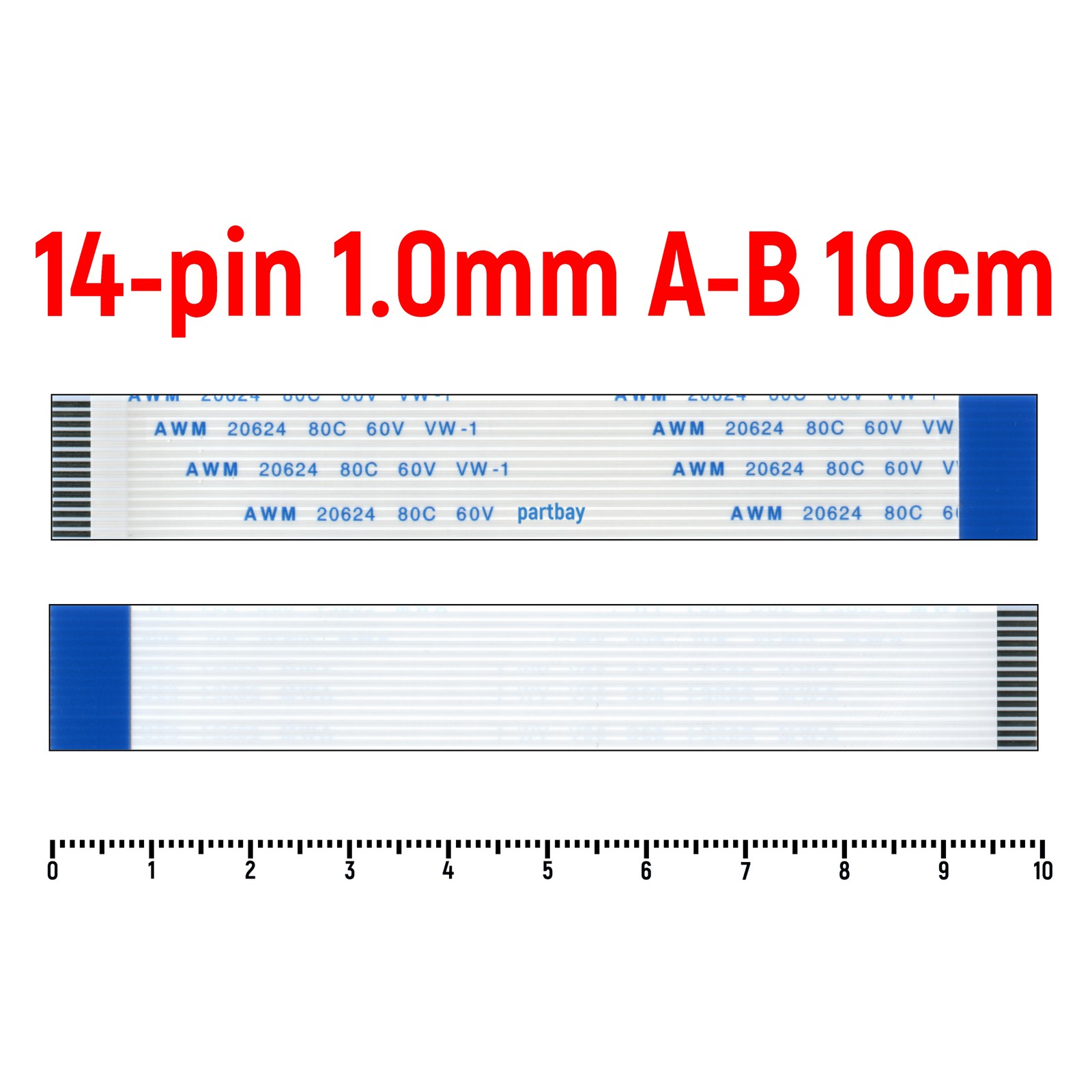 

Шлейф FFC 14-pin Шаг 1.0mm Длина 10cm