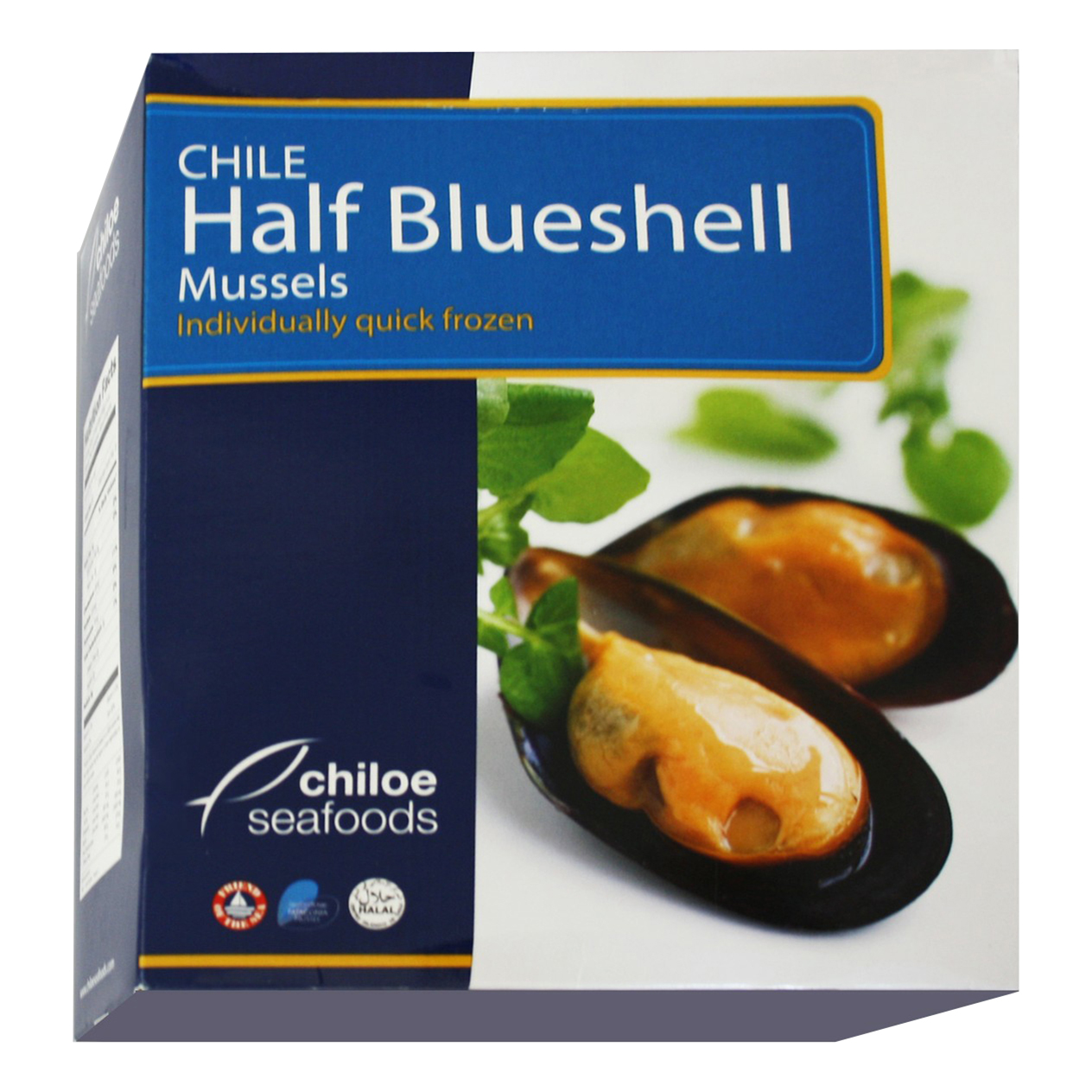 

Мидии Sanford Half Blueshell Mussels 30/40 на полустворках вареные замороженные 1 кг