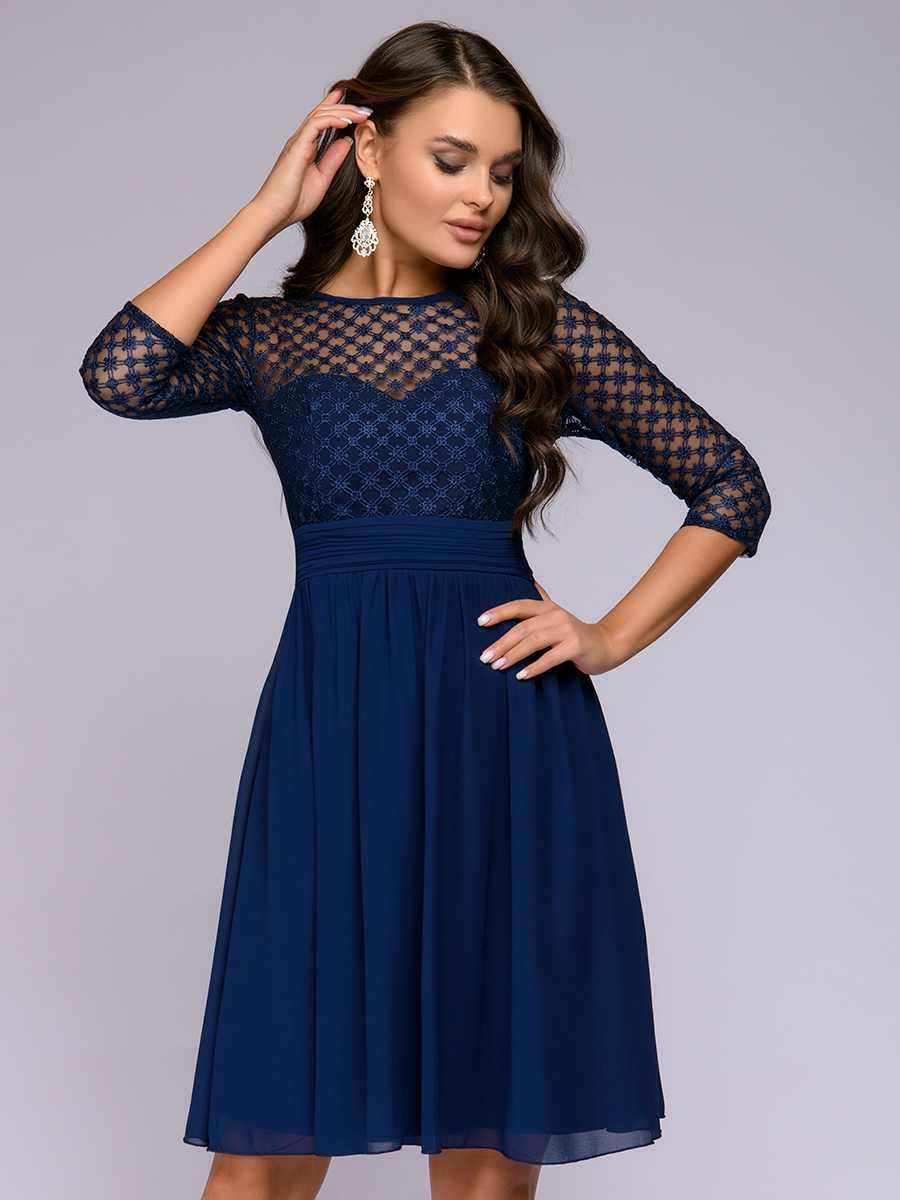 

Платье женское 1001dress 0122001-30117DB синее 40 RU, 0122001-30117
