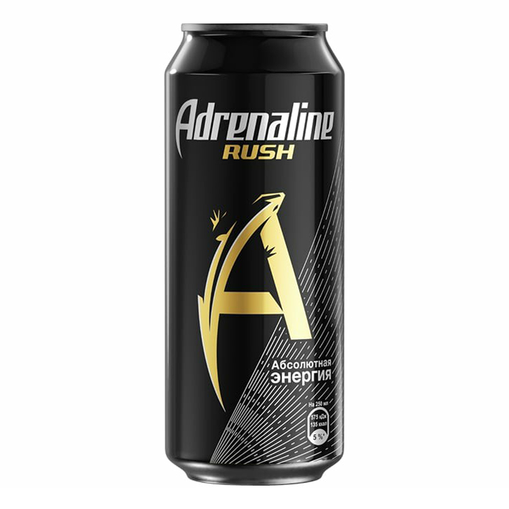 

Напиток энергетический Adrenaline Rush Zero Silver газированный тонизирующий 0,25 л