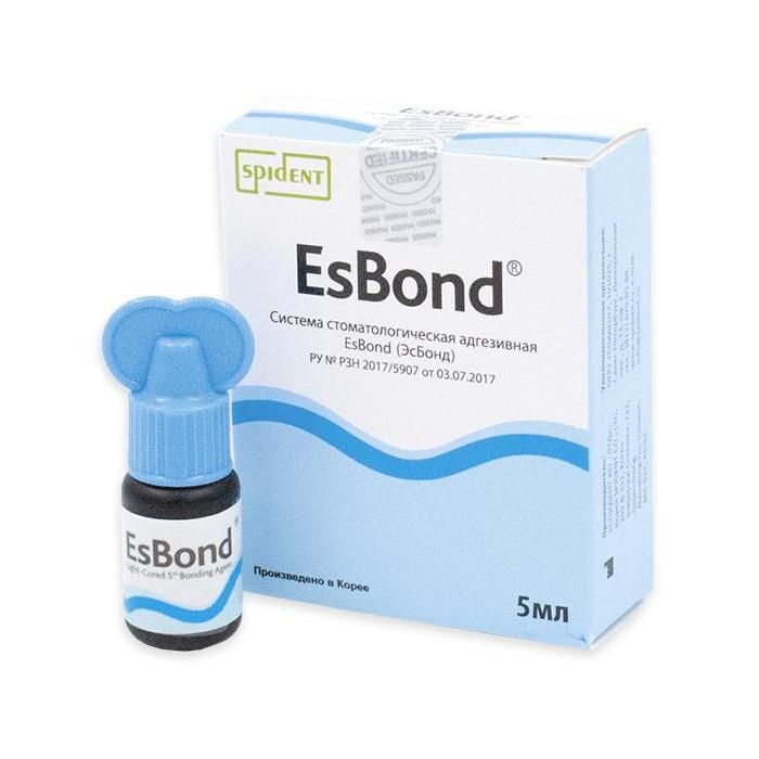 

EsBond 5-го поколения (5 мл) Spident Однокомпонентный адгезив (бонд) V-го поколения, EsBond / ЭсБонд 5-го поколения (5 мл)