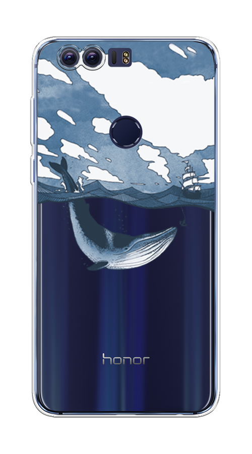 

Чехол на Honor 8 "Большой кит", Синий, 60950-1