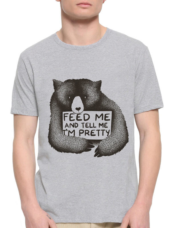 

Футболка мужская Dream Shirts Голодный Медведь серая XL, Голодный Медведь