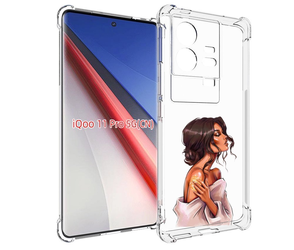 

Чехол бампер MyPads Девушка-нежная женский для Vivo iQOO 11 Pro ..., Прозрачный, Tocco