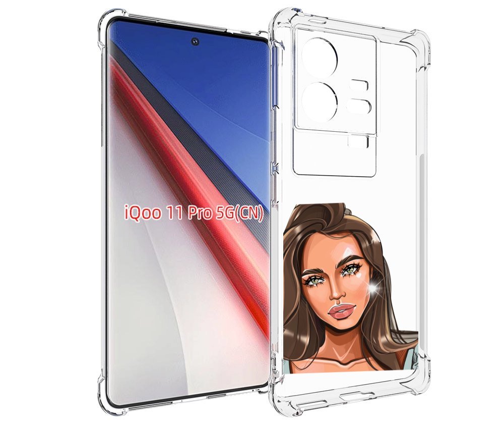 

Чехол бампер MyPads Девушка-с-зелеными-глазами для Vivo iQOO 11 ..., Прозрачный, Tocco