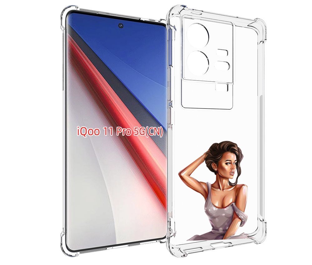 

Чехол бампер MyPads Девушка-с-прической женский для Vivo iQOO 11..., Прозрачный, Tocco