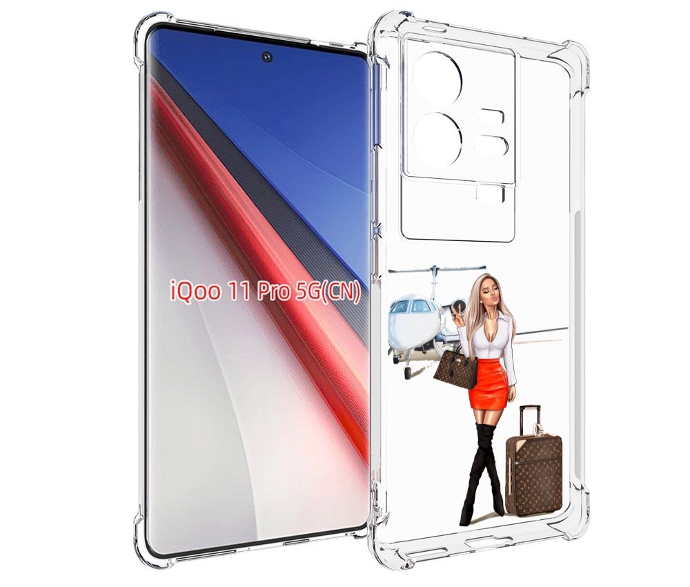 

Чехол бампер MyPads Деловая-девушка женский для Vivo iQOO 11 Pro..., Прозрачный, Tocco