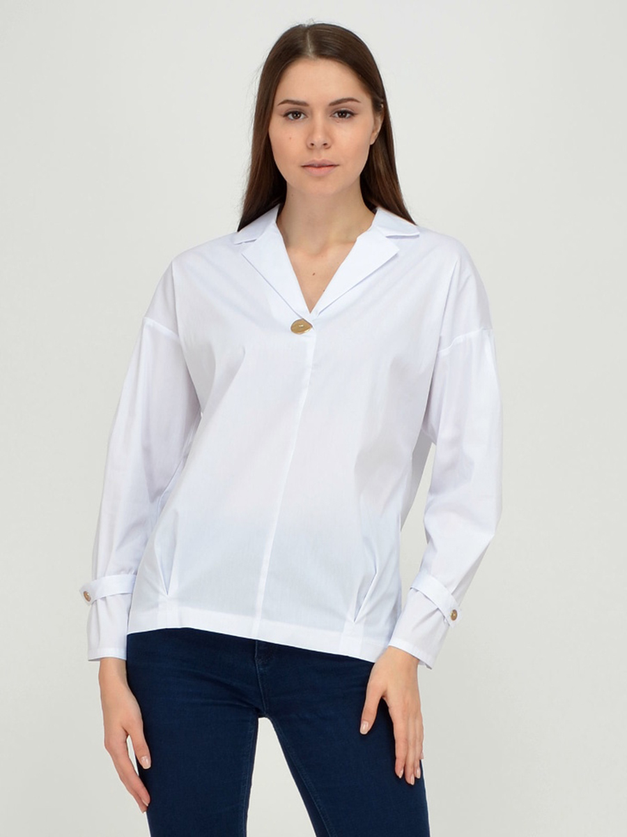

Блуза женская 1001dress VI00094 белая 48 RU, VI00094