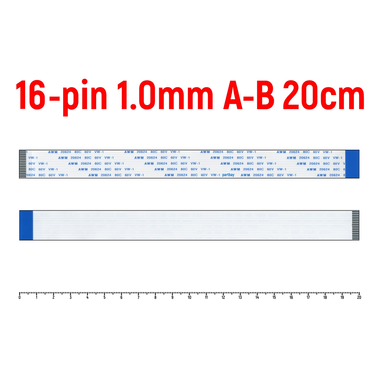 

Шлейф OEM 16-pin Шаг 1.0mm Длина 20cm