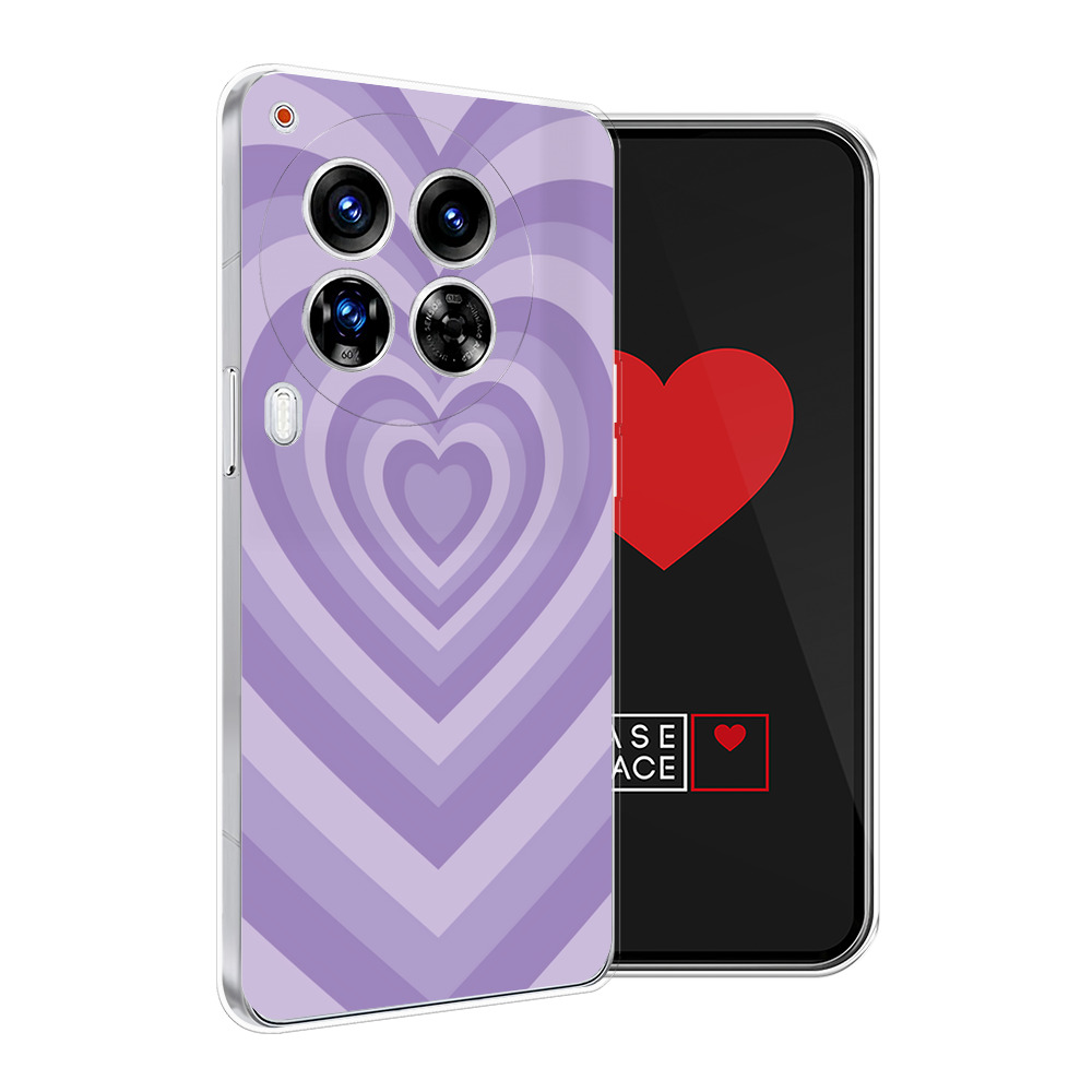 

Силиконовый чехол "Violet heart latte" на Tecno Camon 30 Premier, Разноцветный, 305450-1