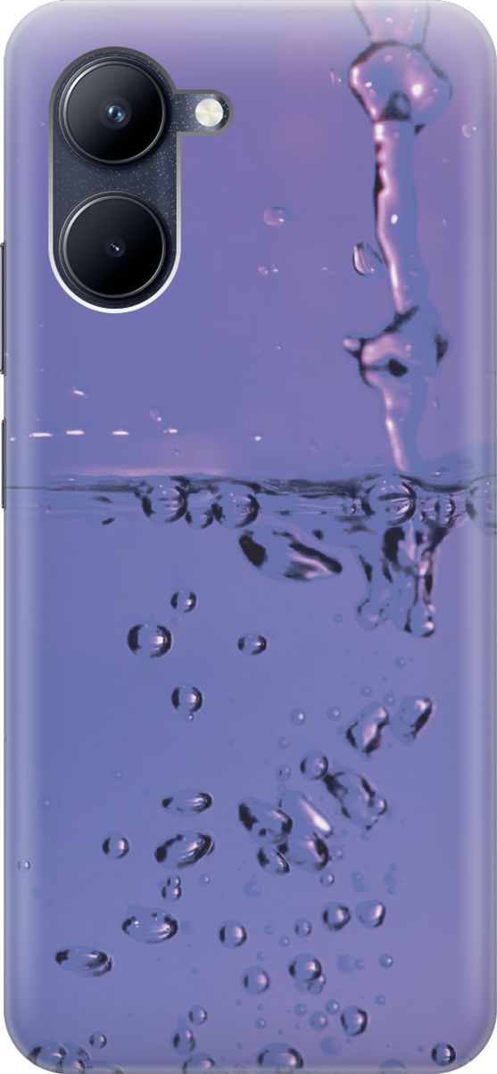

Силиконовый чехол на realme C33 с принтом "Капли на сиреневом", Синий;фиолетовый, 1574900