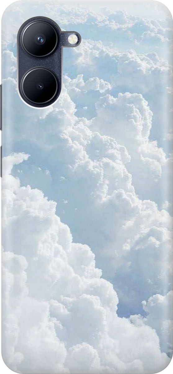 

Силиконовый чехол на realme C33 с принтом "Кучевые облака", Белый;голубой, 1574700