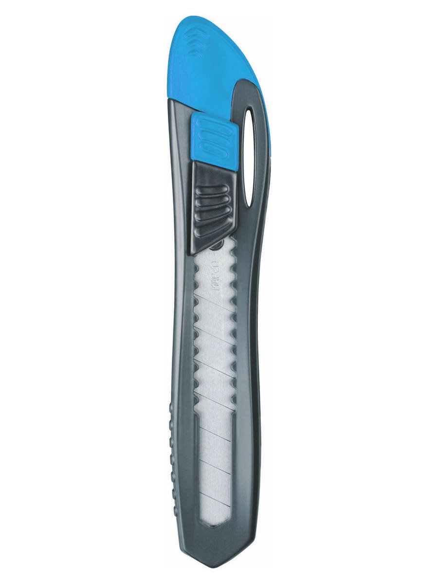 Нож канцелярский эргономичный 18мм MAPED Universal, синий 018310/синий