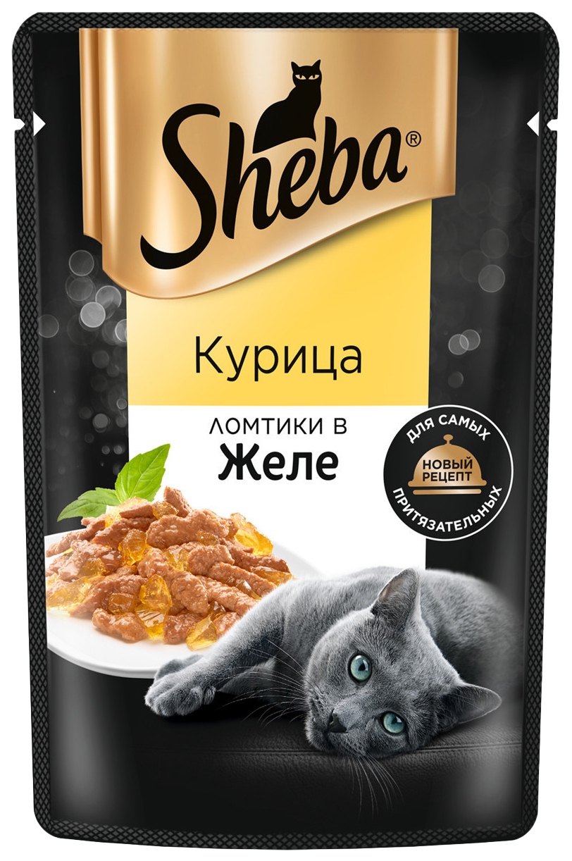 фото Влажный корм sheba appetito с курицей для кошек 85 г