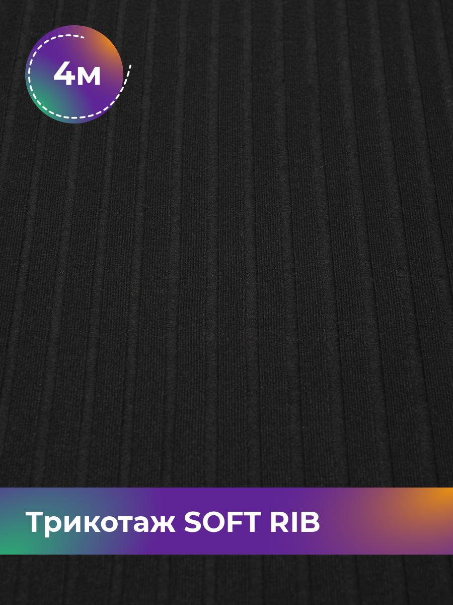 

Ткань Трикотаж SOFT RIB Shilla, отрез 4 м * 140 см черный 4_20092.001, 17443835