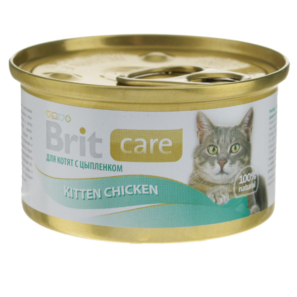 Консервы для котят Brit Care с цыпленком, 24 шт по 80 г