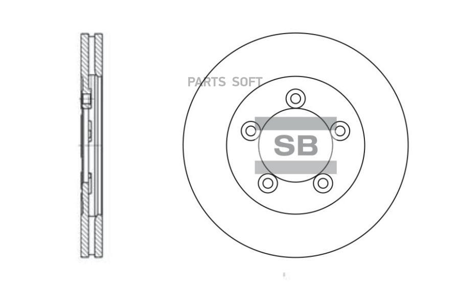 

Тормозной диск Sangsin brake комплект 1 шт. SD2009