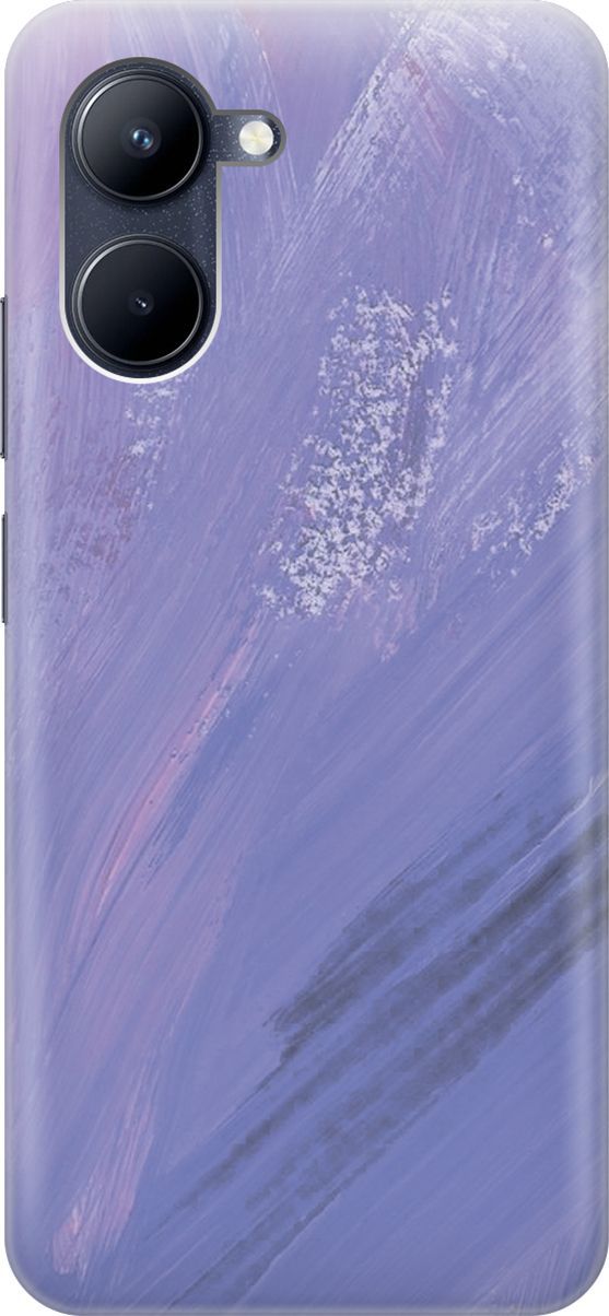 

Силиконовый чехол на realme C33 с принтом "Сиреневые мазки", Серый;фиолетовый, 1573900
