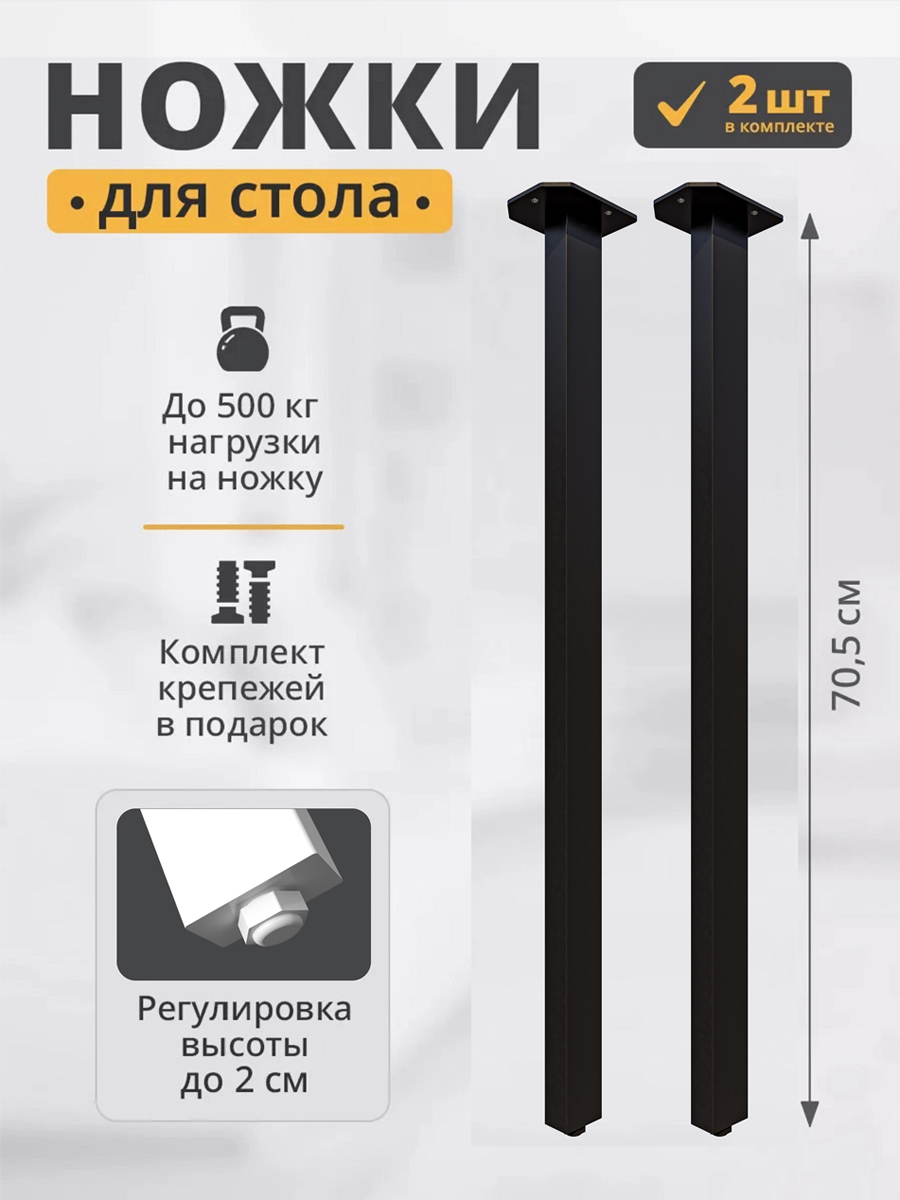 

Ножки для стола Estente чёрные 2 шт, H714025