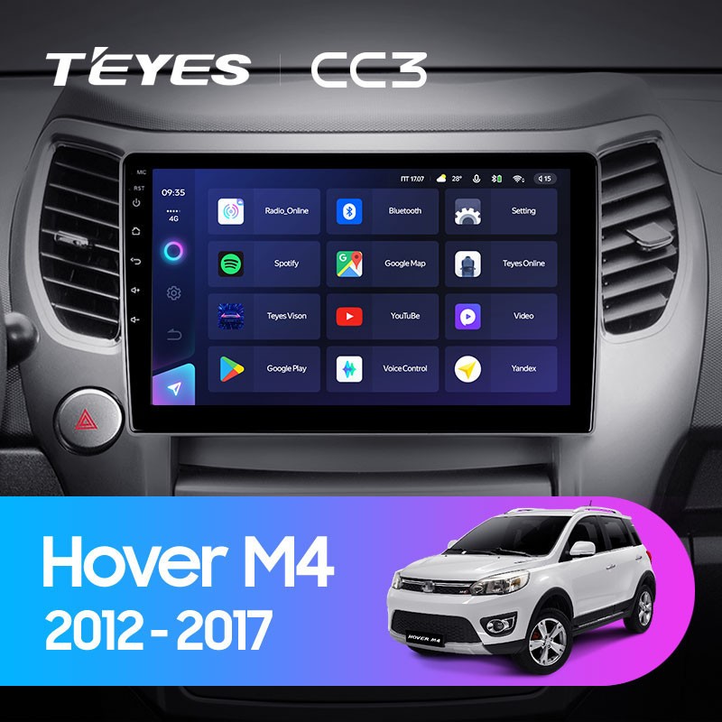 Штатная магнитола Teyes CC3 432 Great Wall Hover M4 2012-2017 3450000₽