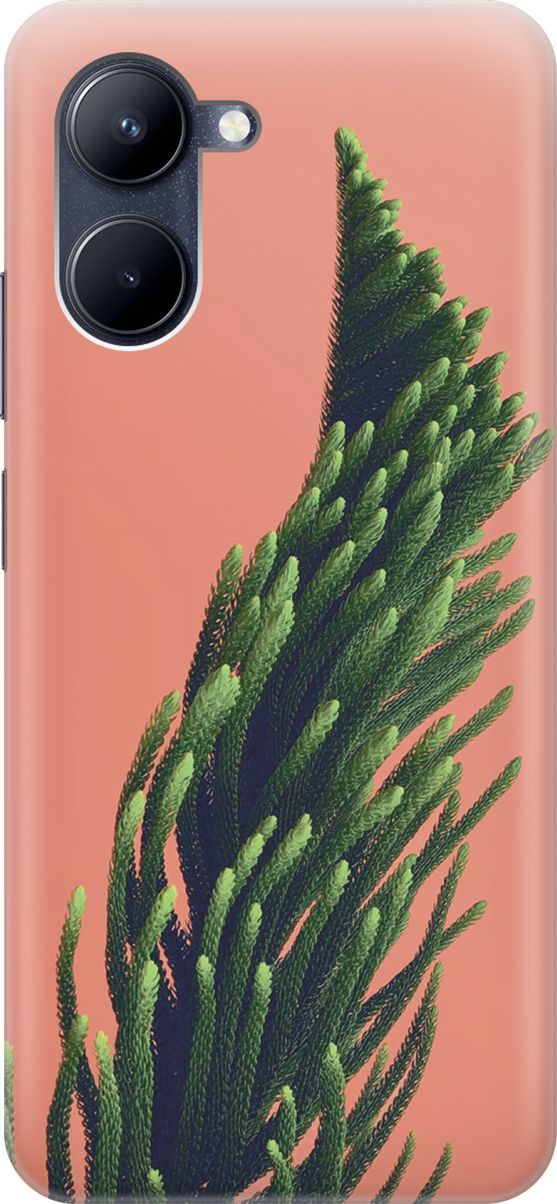 

Силиконовый чехол на realme C33 с принтом "Хвоя на розовом", Зеленый;розовый, 1574700