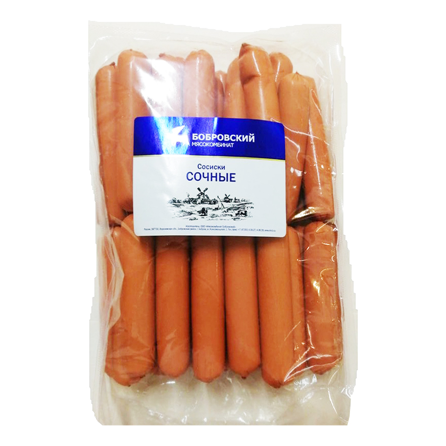 

Сосиски Бобровский мясокомбинат Сочные