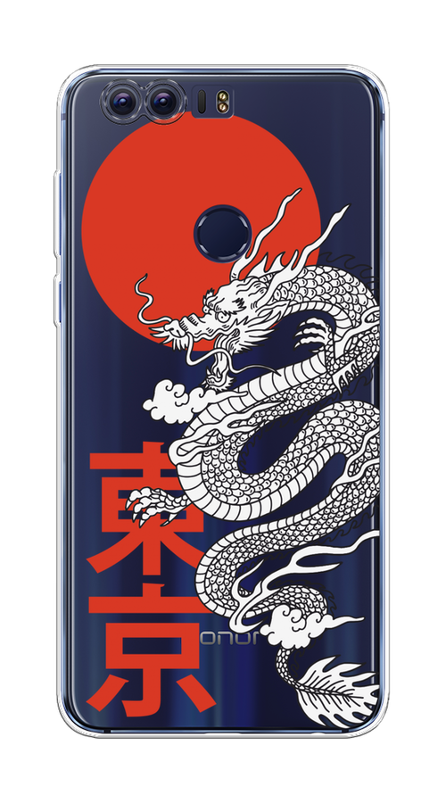 

Чехол на Honor 8 "Китайский дракон", Черный;красный;белый, 60950-1