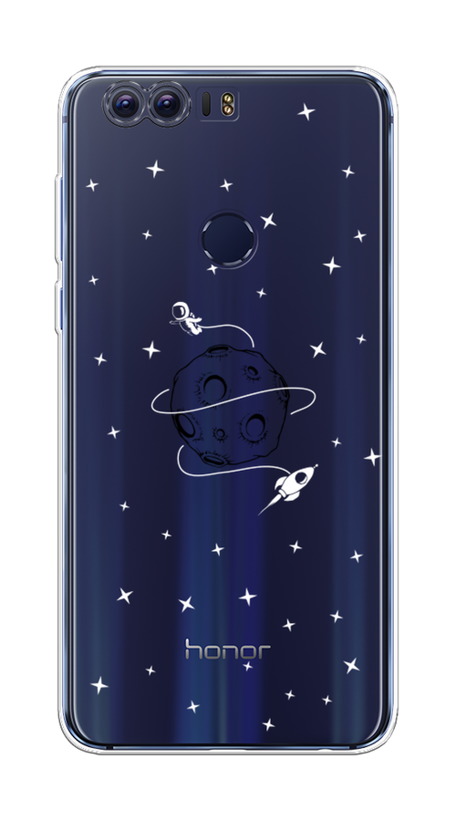 

Чехол на Honor 8 "Полет вокруг луны", Белый;серый;черный, 60950-2