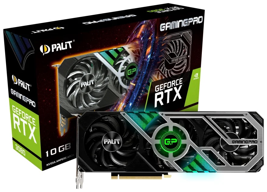 

Видеокарта Palit NVIDIA GeForce RTX 3080 GamingPro (LHR) (NED3080019IA-132AA), GeForce RTX 3080 GamingPro (LHR)