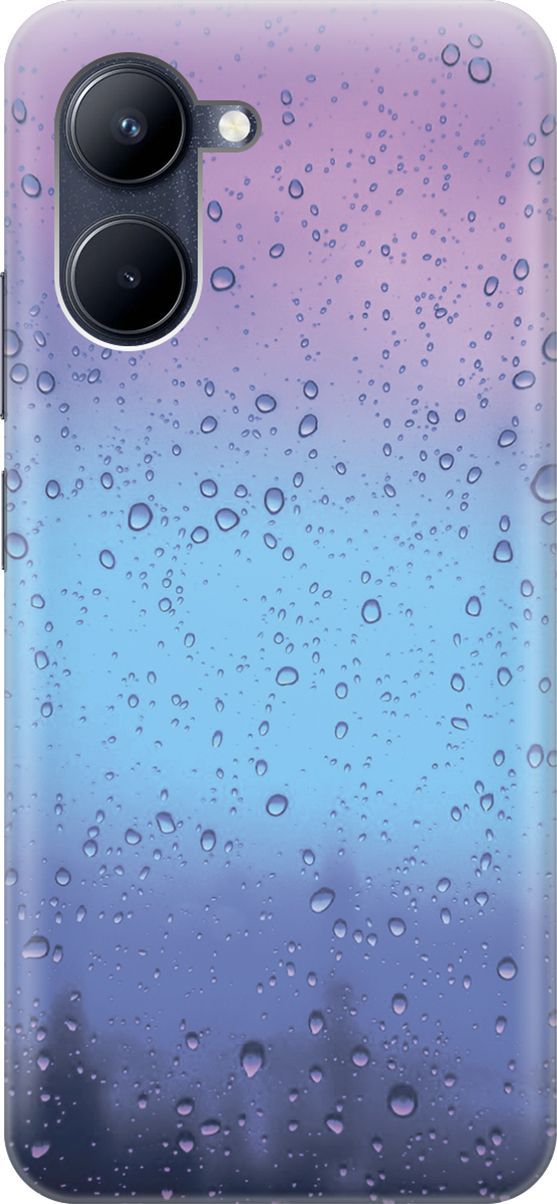 

Силиконовый чехол на realme C33 с принтом "Капли на стекле", Голубой;синий, 1574700