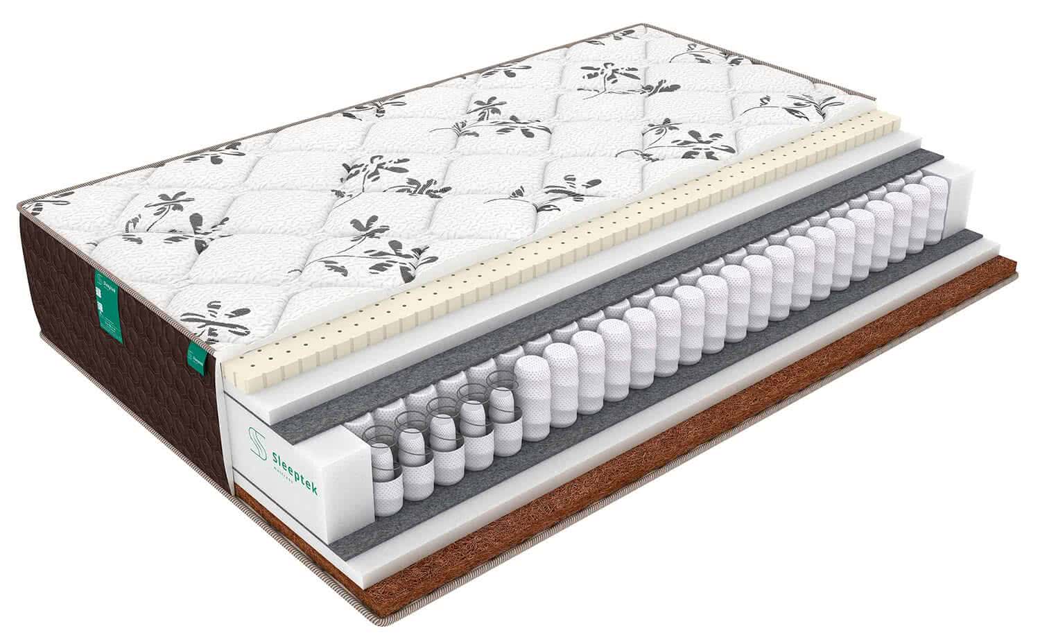 

Матрас пружинный SLEEPTEK Duplex Latex Cocos Norma 70х200, высота 23 см., Двусторонний с р