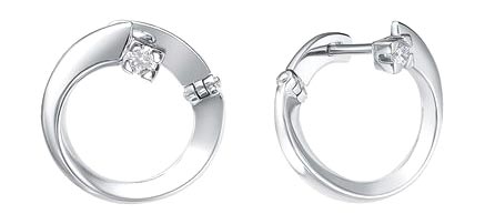 

Серьги из белого золота с бриллиантом Ювелирные традиции S212-6120, S212-6120