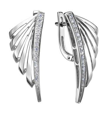 

Серьги из белого золота с бриллиантом Ювелирные традиции S212-6177, S212-6177