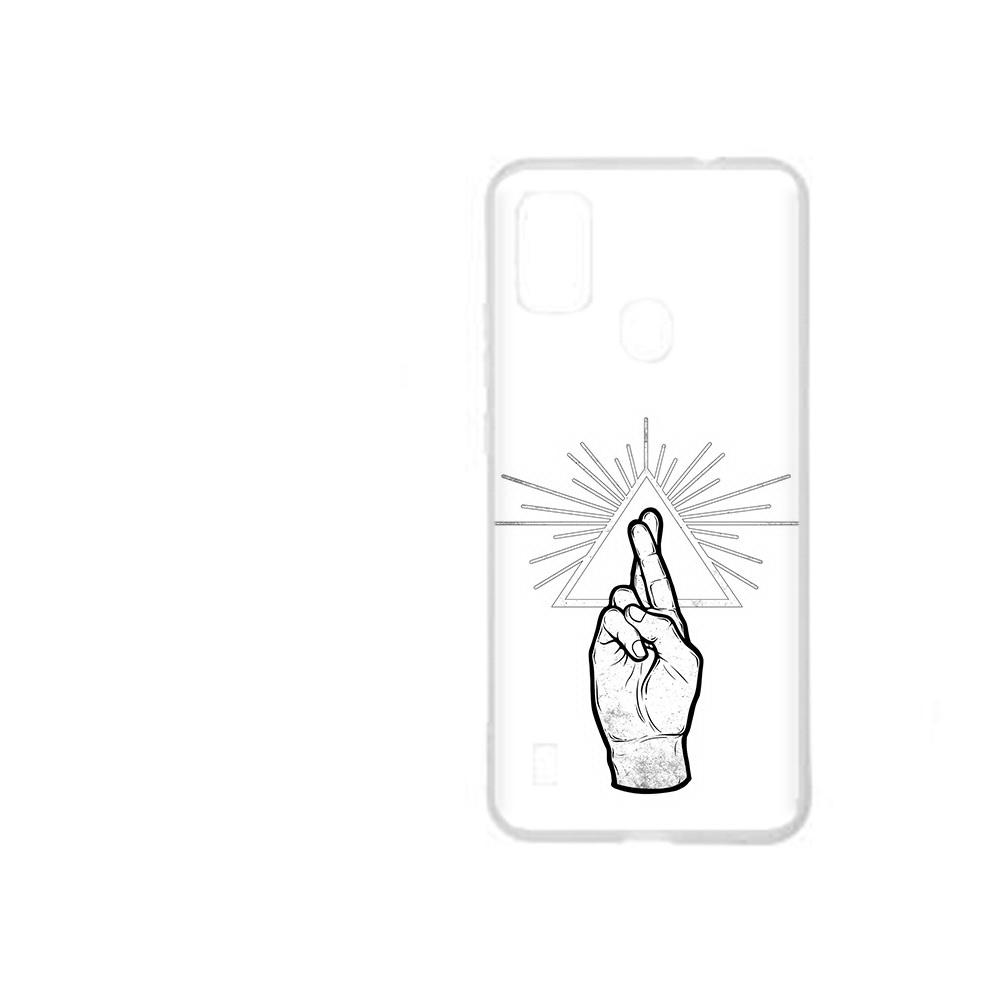 

Чехол MyPads Tocco для ZTE Blade A51 черно белая рука (PT160198.458.681), Прозрачный, Tocco