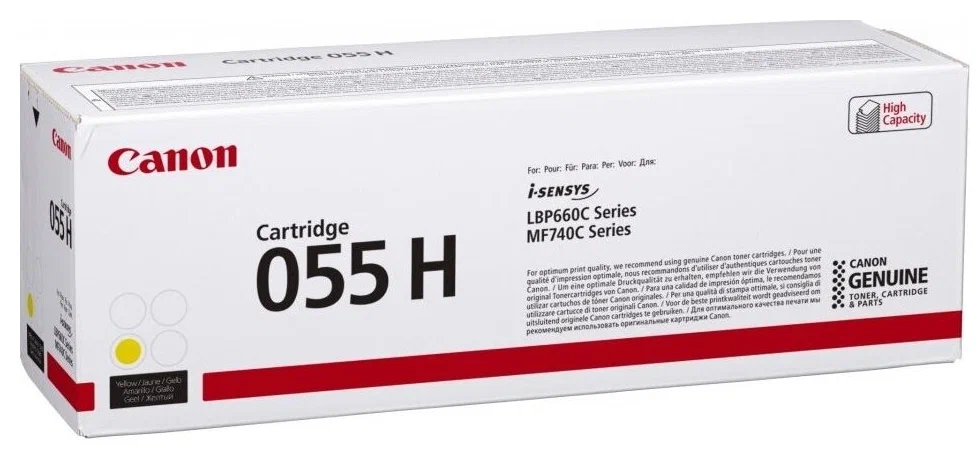

Картридж для лазерного принтера Canon 055HY (3017C002) желтый, оригинальный, 055HY