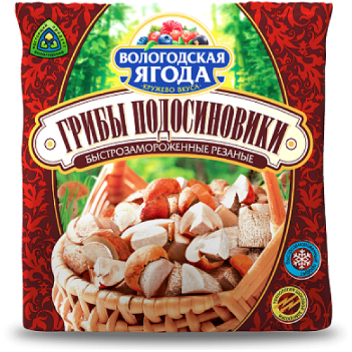 

Подосиновики Вологодская ягода резаные быстрозамороженные 300 г