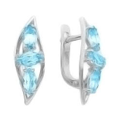 

Серьги из серебра с топазом Ювелирные традиции S620-1513TS, S620-1513TS