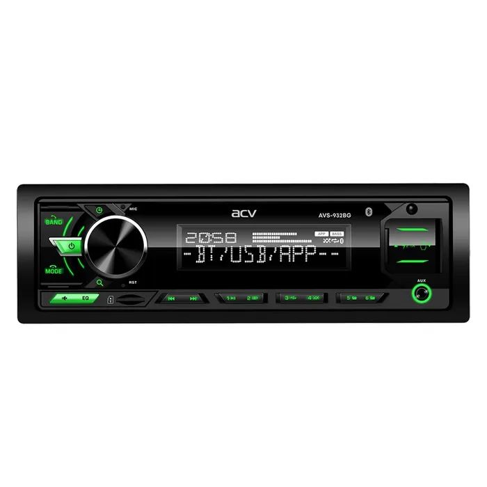 Автомобильный FM ресивер с BLUETOOTH, USB, SD, зелёная подсветка ACV AVS-932BG
